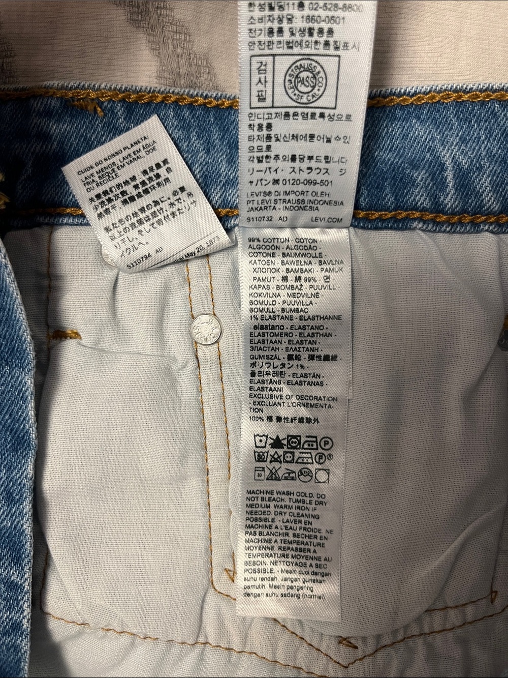 NWT Levi’s 501 Original Denim Shorts Stretch - Picture 8 of 10
